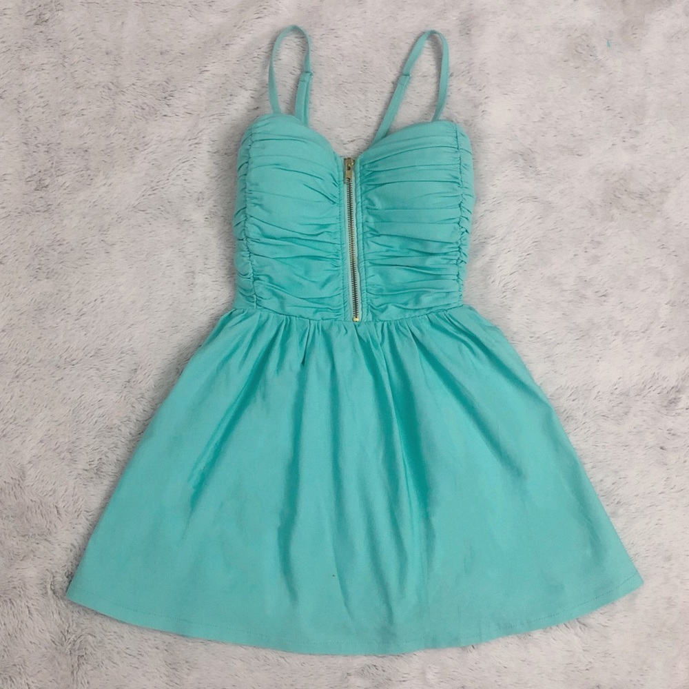Teal Blue Sweetheart Skater Dress